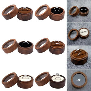 Wooden Love Gift Ring Storage Box Jewelry Box Holder
