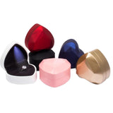 Heart-Shaped LED Wedding Ring Box with Display Storage Jewelry Case