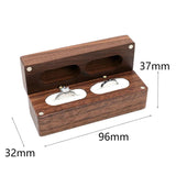 Wooden Heart Double Ring Box Wedding Ring Bearer Rustic Holder