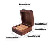 Wooden Heart Double Ring Box Wedding Ring Bearer Rustic Holder
