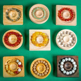 Round Square Jewelry Organizer Bead Display Holder Bracelet Showcase
