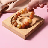 Round Square Jewelry Organizer Bead Display Holder Bracelet Showcase