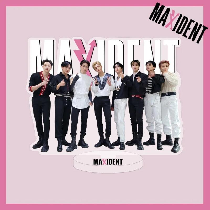 Stray Kids MAXIDENT Album Standing Sign Acrylic Stand Model Desk Decor Fans
