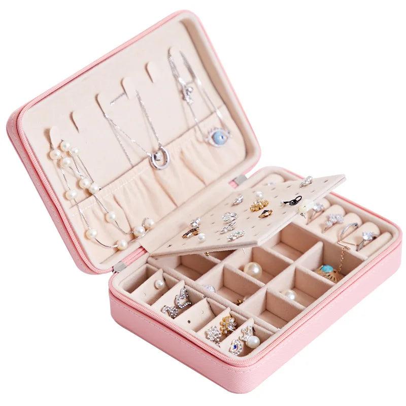 Multy Grids Pu Leather Jewelry Box Earring Display Box Jewelry Organizer