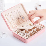 Multy Grids Pu Leather Jewelry Box Earring Display Box Jewelry Organizer