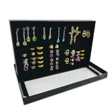 Earring Ring Display Tray w/ Transparent Cover Storage Box