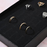 Ring Box Earrings Jewelry Display Holder Organizer Storage Case
