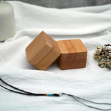 Wooden Jewelry Small Rustic Engagement Ring Box Portable Jewelry Case