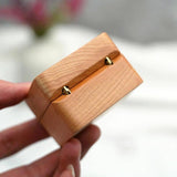 Wooden Jewelry Small Rustic Engagement Ring Box Portable Jewelry Case