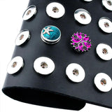 Snap Button Jewelry Leather Display for 24pcs Snap Buttons