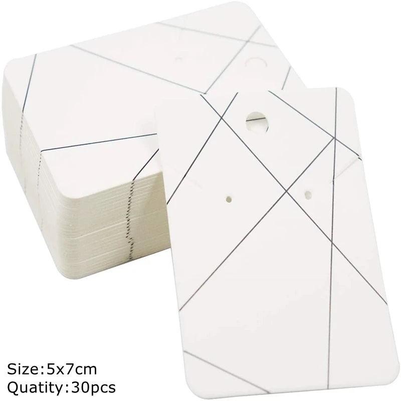 50pcs 7X10cm Jewelry Necklace Earring Holder Cardboard for Display