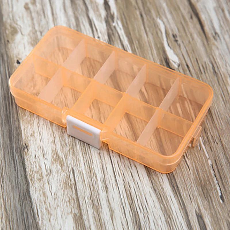 Clear Plastic Jewelry Organizer Box Portable Earrings Storage Box