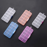 Clear Plastic Jewelry Organizer Box Portable Earrings Storage Box
