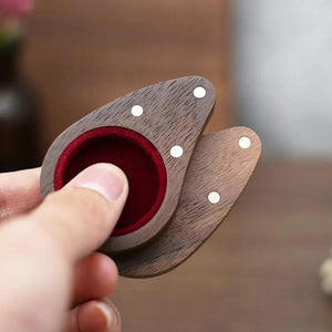 Heart Shape Wooden Ring Storage Box Jewelry Holder