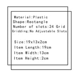 24 Compartment Plastic Storage Box Organizer for Jewelry Beads Accessories