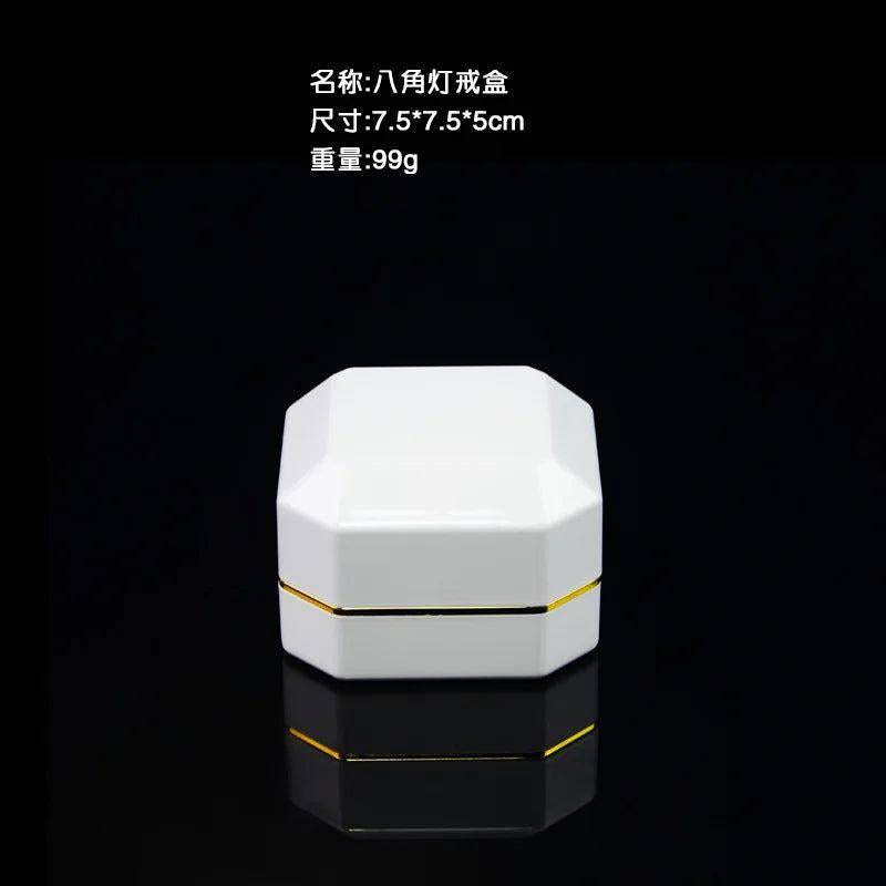 Velvet LED Jewelry Box for Proposal Engagement Wedding