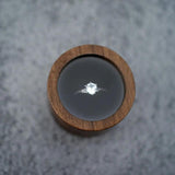 Wooden Round Ring Storage Box Jewelry Holder