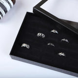 Portable 36 Slot Rings Display Stand Metal Earrings Storage B