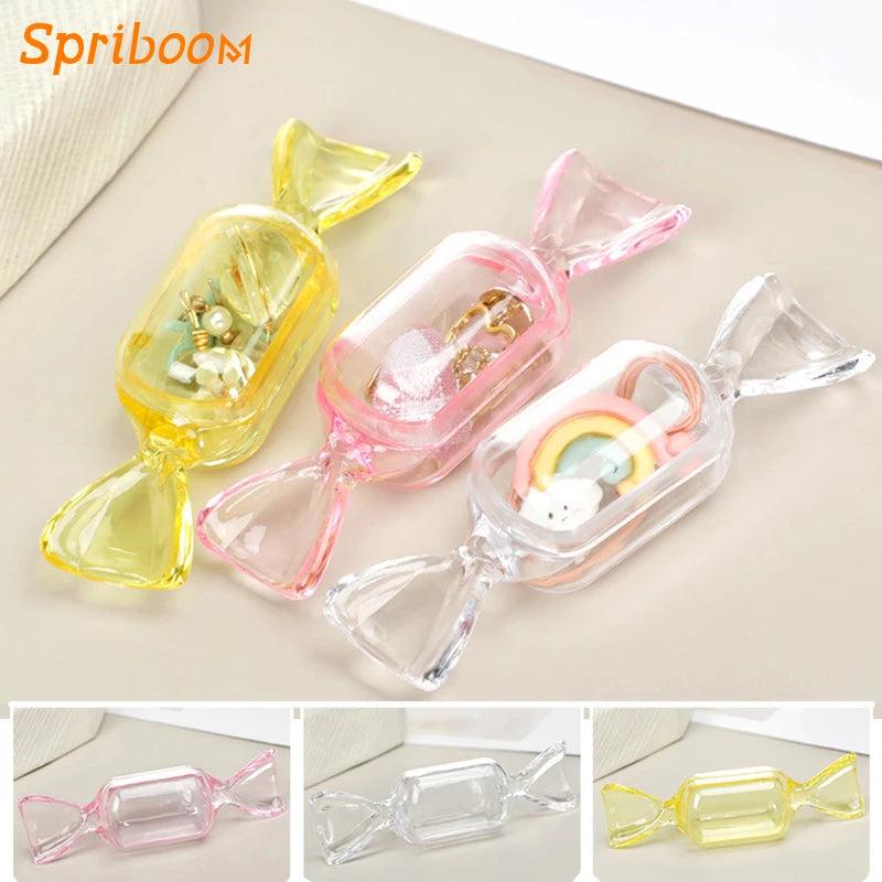 10 Pcs/lot Mini Candy Jewelry Box Transparent Sweet Candy Shaped Portable Boxes