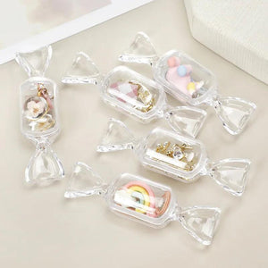 10 Pcs/lot Mini Candy Jewelry Box Transparent Sweet Candy Shaped Portable Boxes