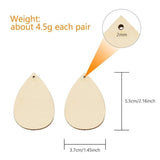 650Pcs Wooden Teardrop Earring Pendants Kit