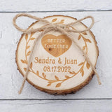 Personalized Wooden Ring Box Engraved Wedding Holder