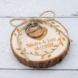 Personalized Wooden Ring Box Engraved Wedding Holder