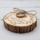 Personalized Wooden Ring Box Engraved Wedding Holder