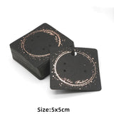 50pcs 5x5cm Stud Earring Display Cards Jewelry Packaging Organizer