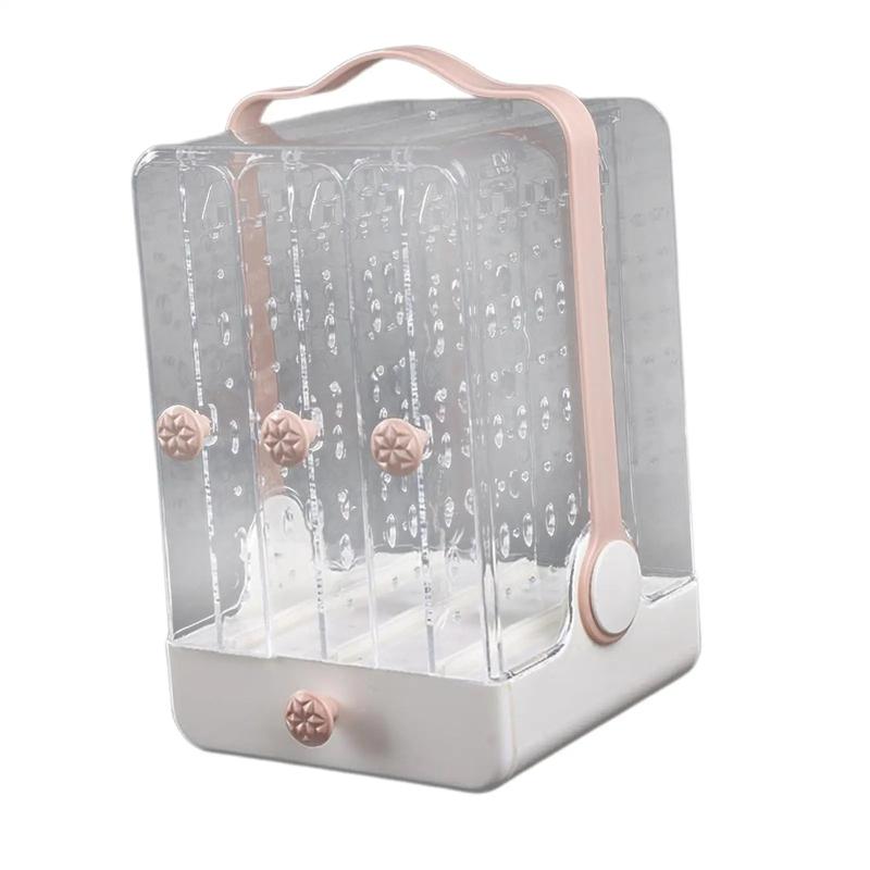 Portable Dustproof Acrylic Earrings Display Stand