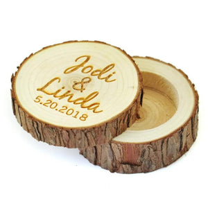 Personalized Wedding Ring Wooden Jewellery Display Box