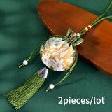 2 Peony Flower Fragrance Bag Brocade Empty Bag Antique Car Pendant Gift Bag