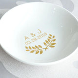 Personalized Wedding Ring Holder Ceramic Jewelry Tray