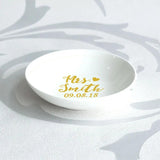Personalized Wedding Ring Holder Ceramic Jewelry Tray