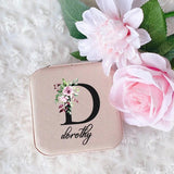 Personalized Name Travel Jewelry Case - Gift for Bridesmaid