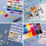 Adjustable Clear Storage Box for Jewelry Bead Crafts - 24 Grids