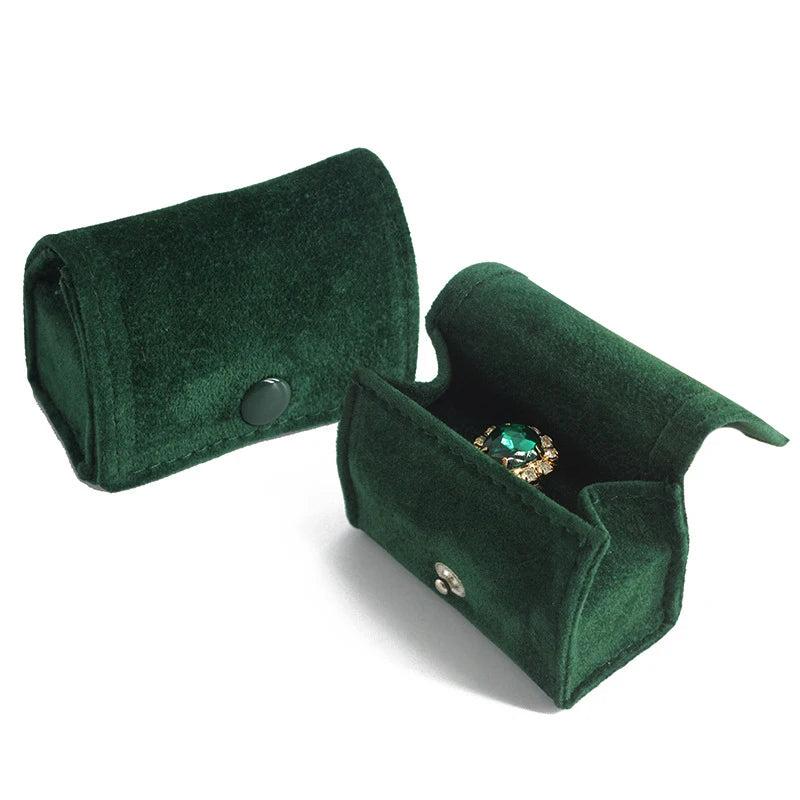 Mini Portable Jewelry Storage Bag Bead Flannel Cloth Snap Bag