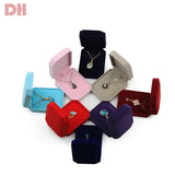 Flannelette Pendant Packaging Box Necklace Single Jewelry Box Multicolor