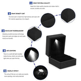 LED Jewelry Box Ring Necklace Display Gift Case Packaging