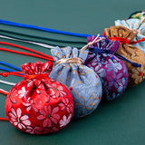 Brocade Flower Embroidery Sachet Bag Car Hanging