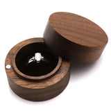 Walnut Wood Ring Jewelry Storage Box Wedding Engagement Keepsake Box