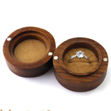 Walnut Wood Ring Jewelry Storage Box Wedding Engagement Keepsake Box