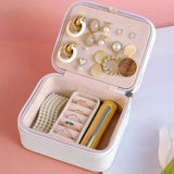 Wood Jewelry Display Box with Hooks for Earrings