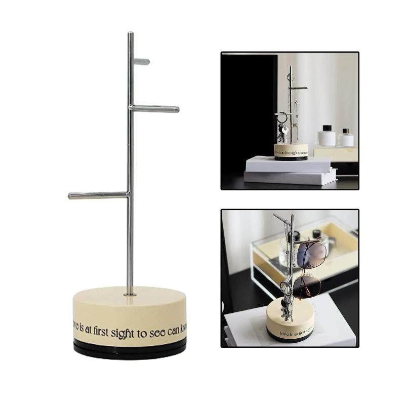 3 Tier Rotating Jewelry Stand Organizer - Earrings Rings Display