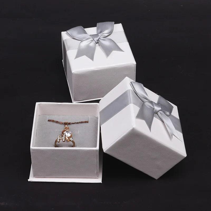 TONVIC 12PCS Bow Ribbon Cardboard Earring Necklace Jewelry Set Case