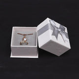 TONVIC 12PCS Bow Ribbon Cardboard Earring Necklace Jewelry Set Case