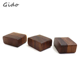 Walnut Wood Ring Box Engagement Wedding Ceremony Ring Storage
