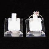 TONVIC 40pcs Plastic Ring Display Stand Holder Jewelry Clear