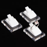 TONVIC 40pcs Plastic Ring Display Stand Holder Jewelry Clear