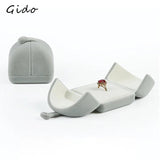 High-Grade Flannel Double Ring Box Jewelry Box Display
